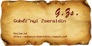 Gubányi Zseraldin névjegykártya